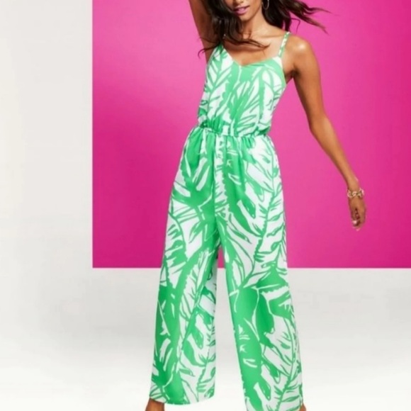 Lilly Pulitzer 20th Anniversary Boom Boom Wide Leg Jumpsuit w/ Pockets Sz Sm - Picture 1 of 13